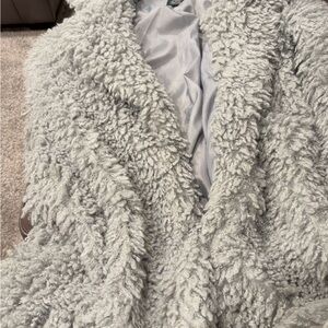 Cozy Gray Sherpa Jacket